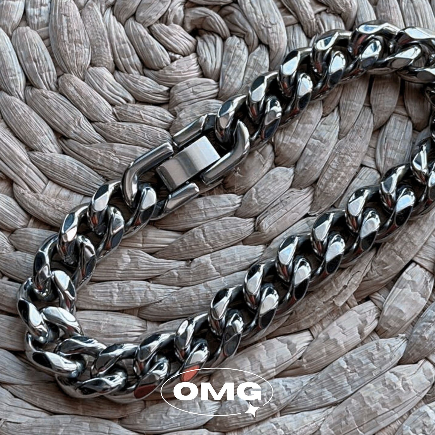 OMG - 亮面古巴男士手鏈