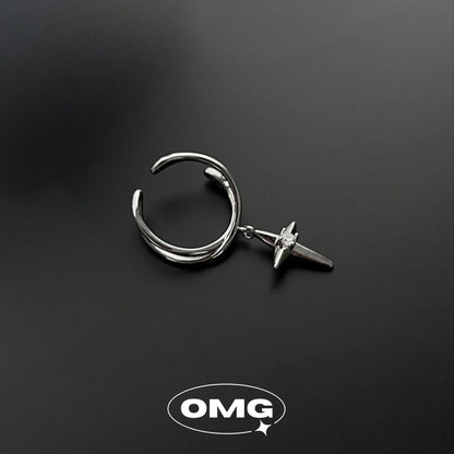 OMG - Y2K Cross Star Men's Ear Cuff (Single)