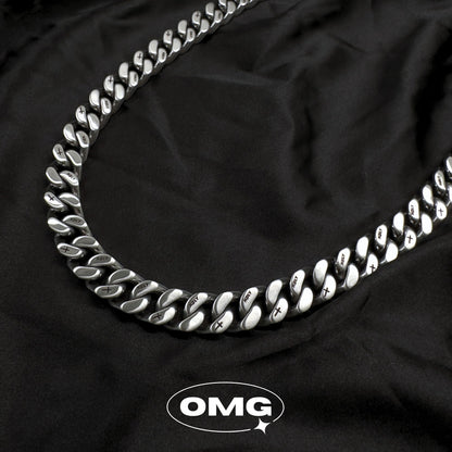 OMG - Dual-sided Hip-Hop Cuban Men's Necklace