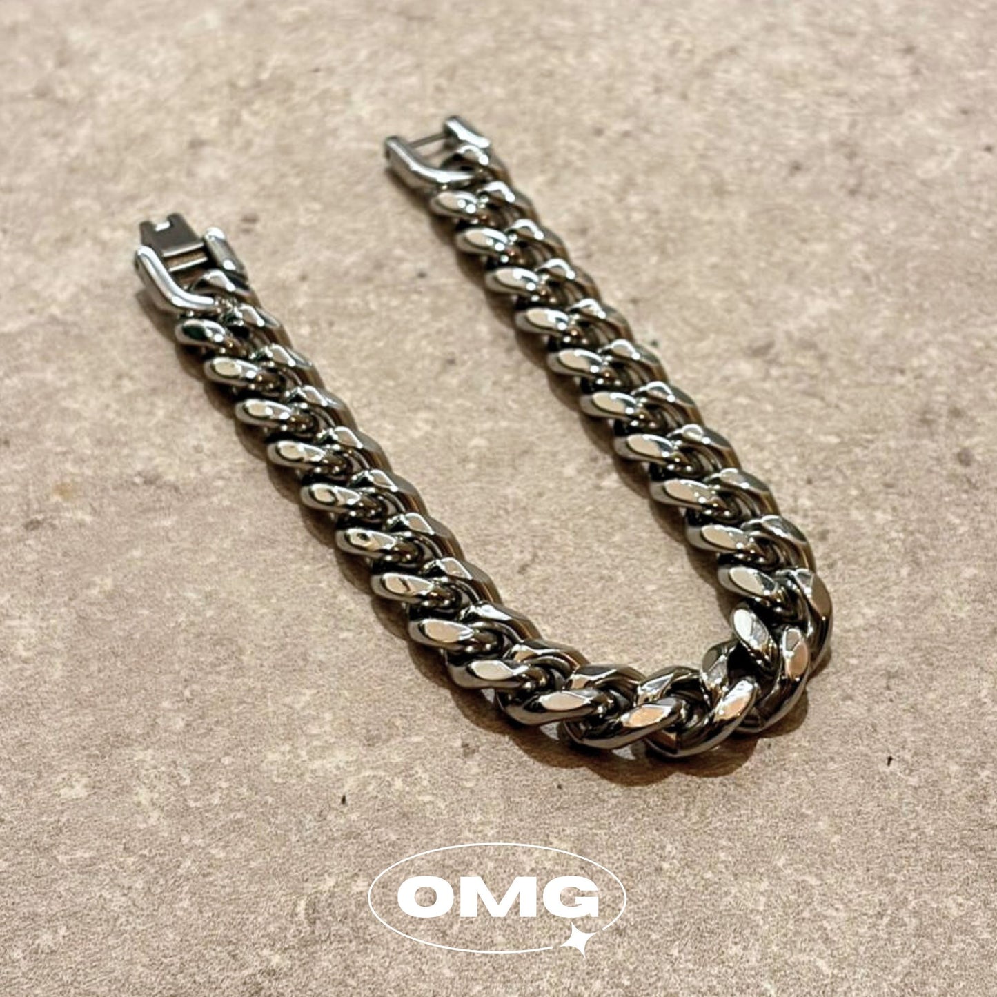 OMG - 亮面古巴男士手鏈