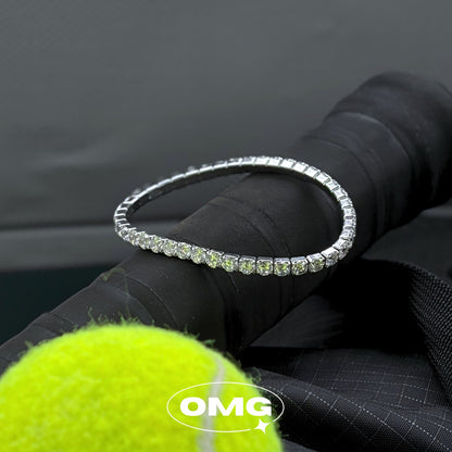 OMG - 經典彈力繩鋯石網球男士手鏈