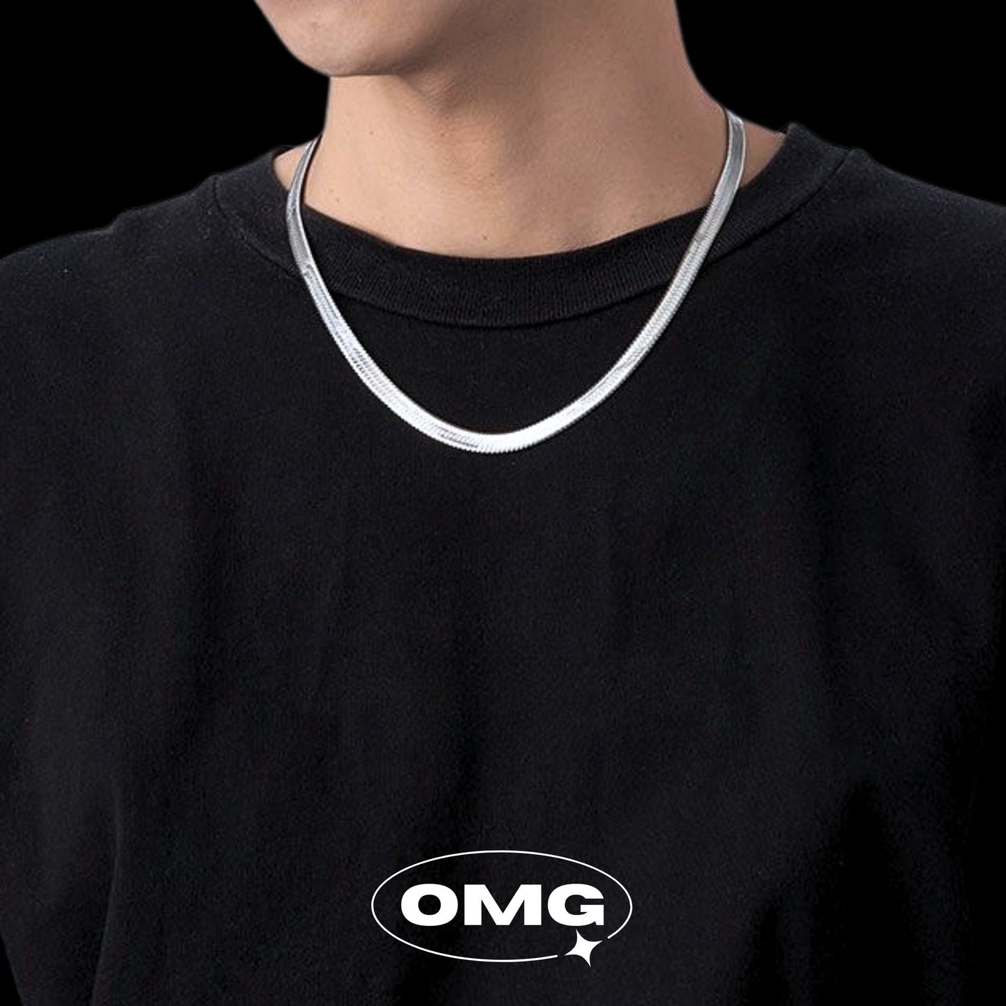 OMG - Classic Men's Snake Bone Chain Necklace