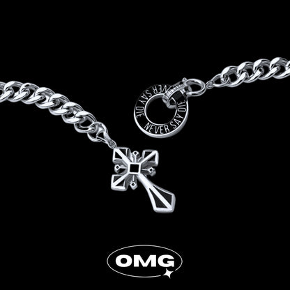 OMG - Cross Row Ring Men's Necklace