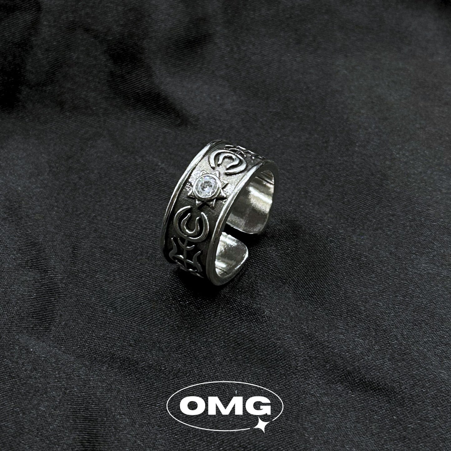 OMG - Vintage Sun Totem Runic Men's Ring