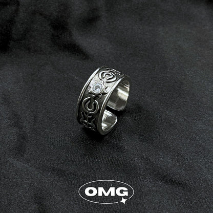 OMG - Vintage Sun Totem Runic Men's Ring
