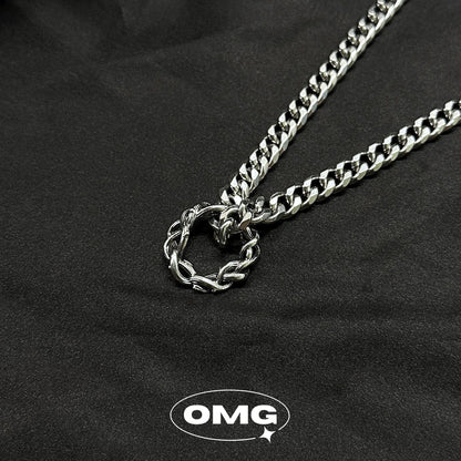 OMG - 編織圓環古巴男士頸鏈/項鍊