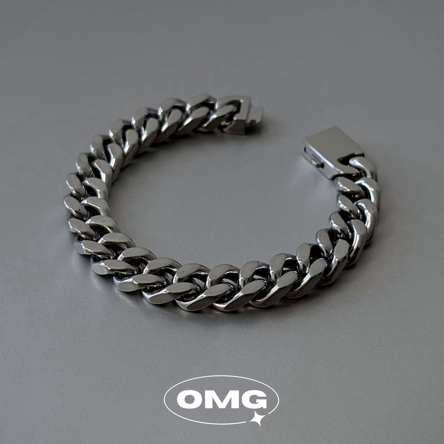 OMG - 精拋 11mm 男士古巴手鏈