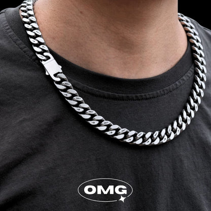 OMG - Dual-sided Hip-Hop Cuban Men's Necklace