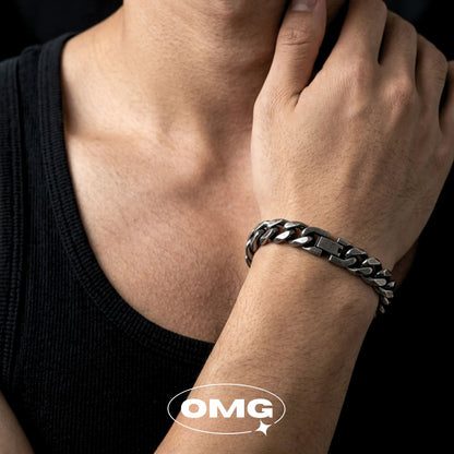 OMG - 復古黑古巴男士手鏈