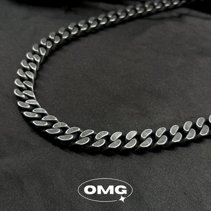 OMG - 粗鏈身復古黑古巴男士頸鏈/項鍊