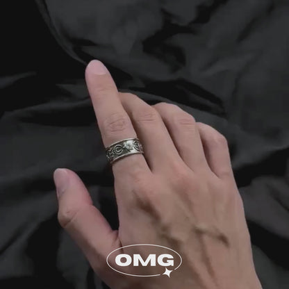 OMG - Vintage Sun Totem Runic Men's Ring