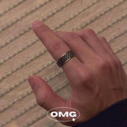 OMG - 龍鱗可轉動式男士戒指